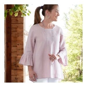 Crown Linen Designs Bella Linen Tunic NWOT